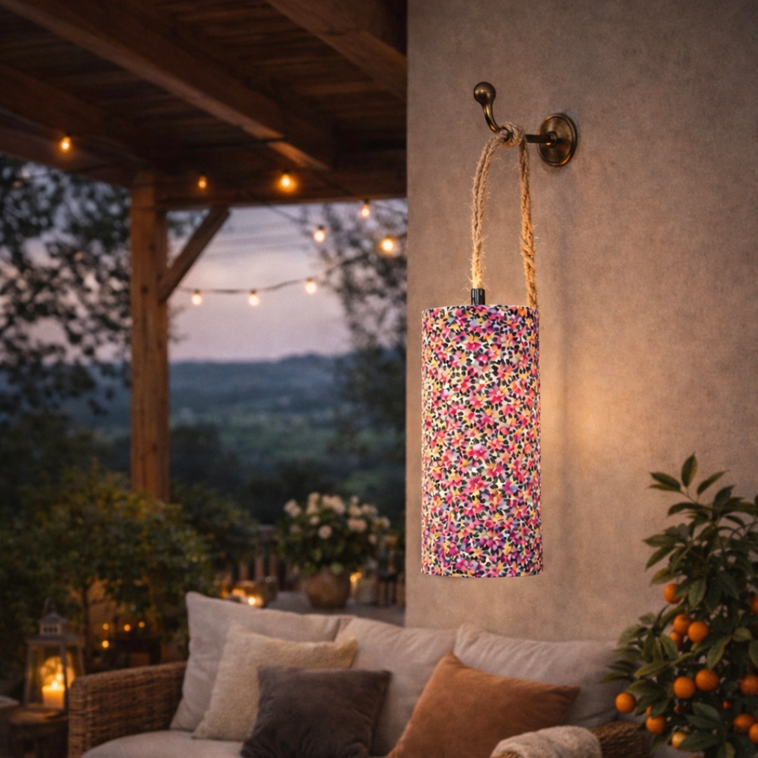 latelier de marianne-baladeuse lumineuse-motif fleuri colore